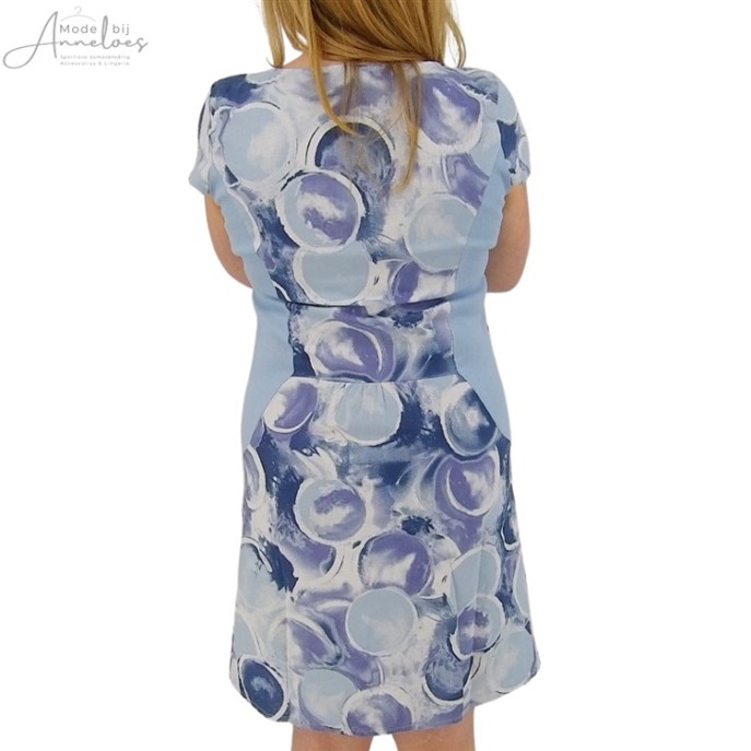 Z Anna Menotti Jurk Marcella Blue print